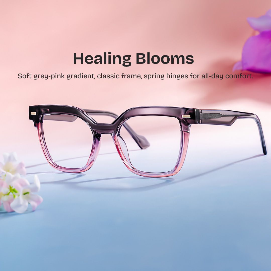 Pinette Two-Tone Square Nature Eyes Eyewear | ZEELOOL0