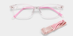Luca Rectangle Crystal Pink Glasses1
