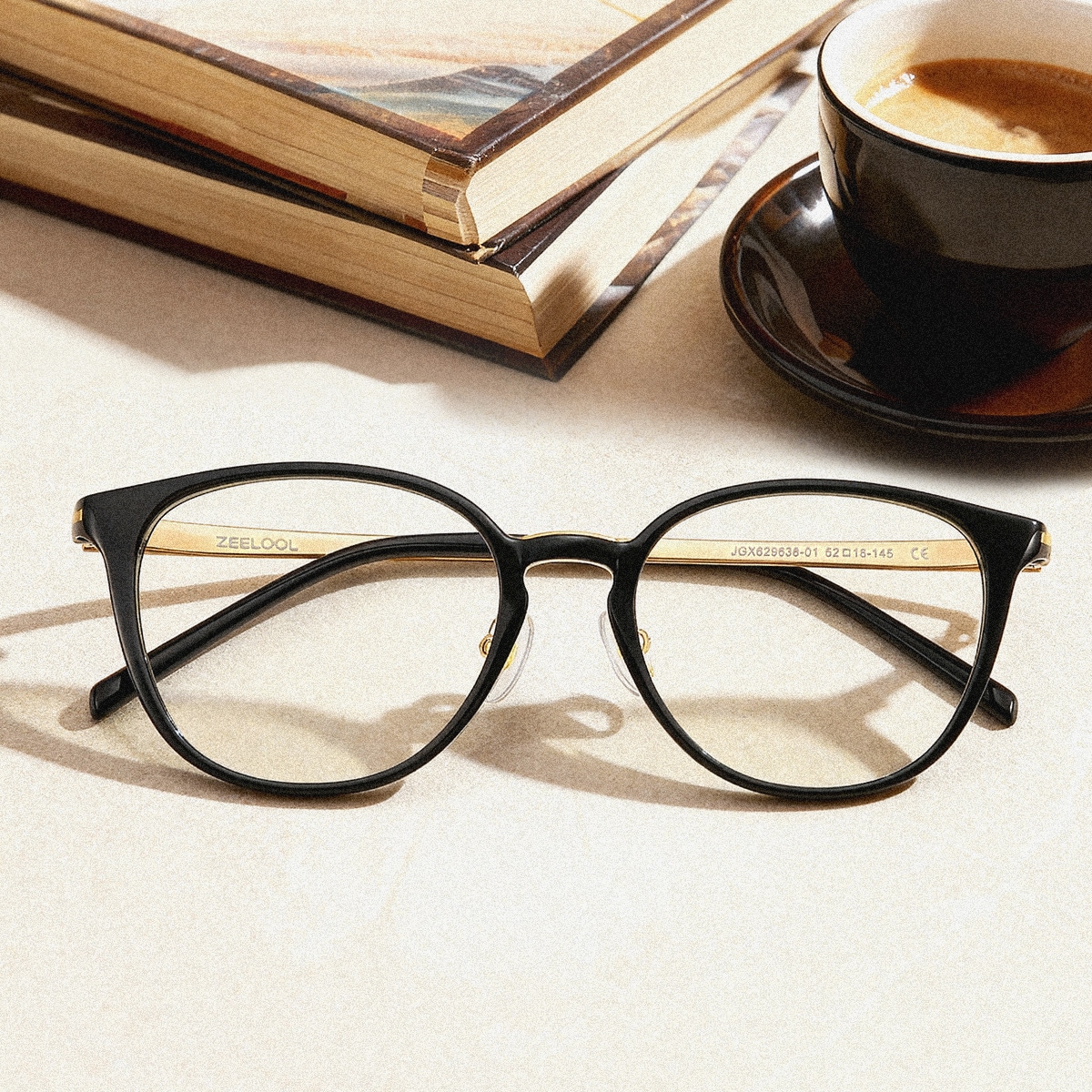 Amanda Rectangle Black Glasses