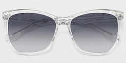 Libby Clear Geometric Sunglasses1