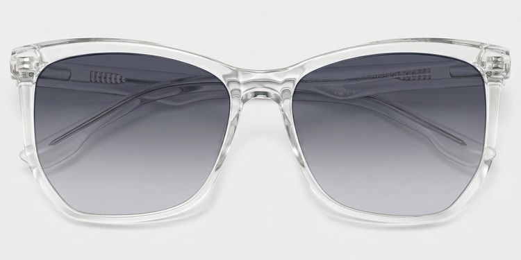 Libby Clear Geometric Sunglasses