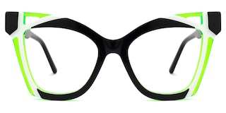Leticia Cateye Black Glasses0