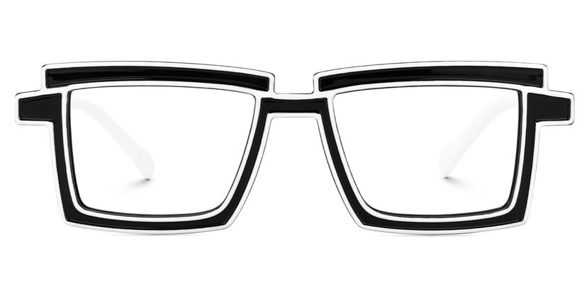 Zephyr Rectangle Black Glasses