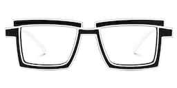 Zephyr Rectangle Black Glasses1