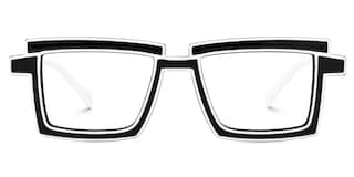 Zephyr Rectangle Black Glasses1