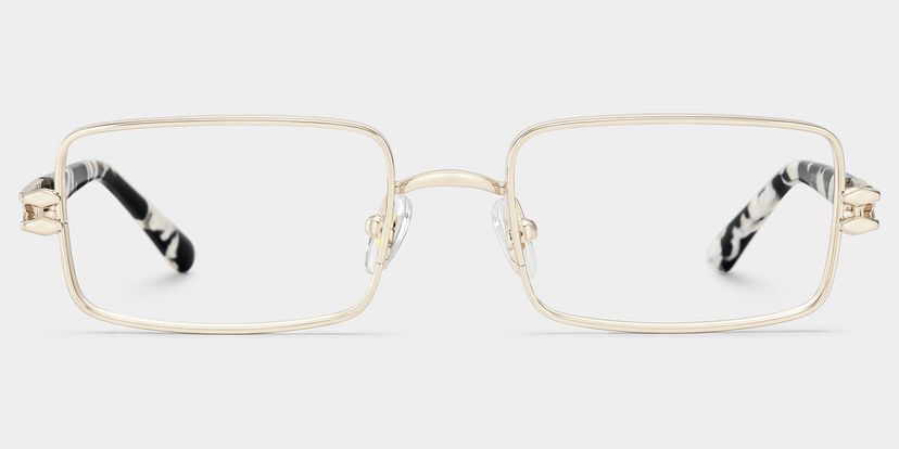 Olivia Light Gold Rectangle Glasses