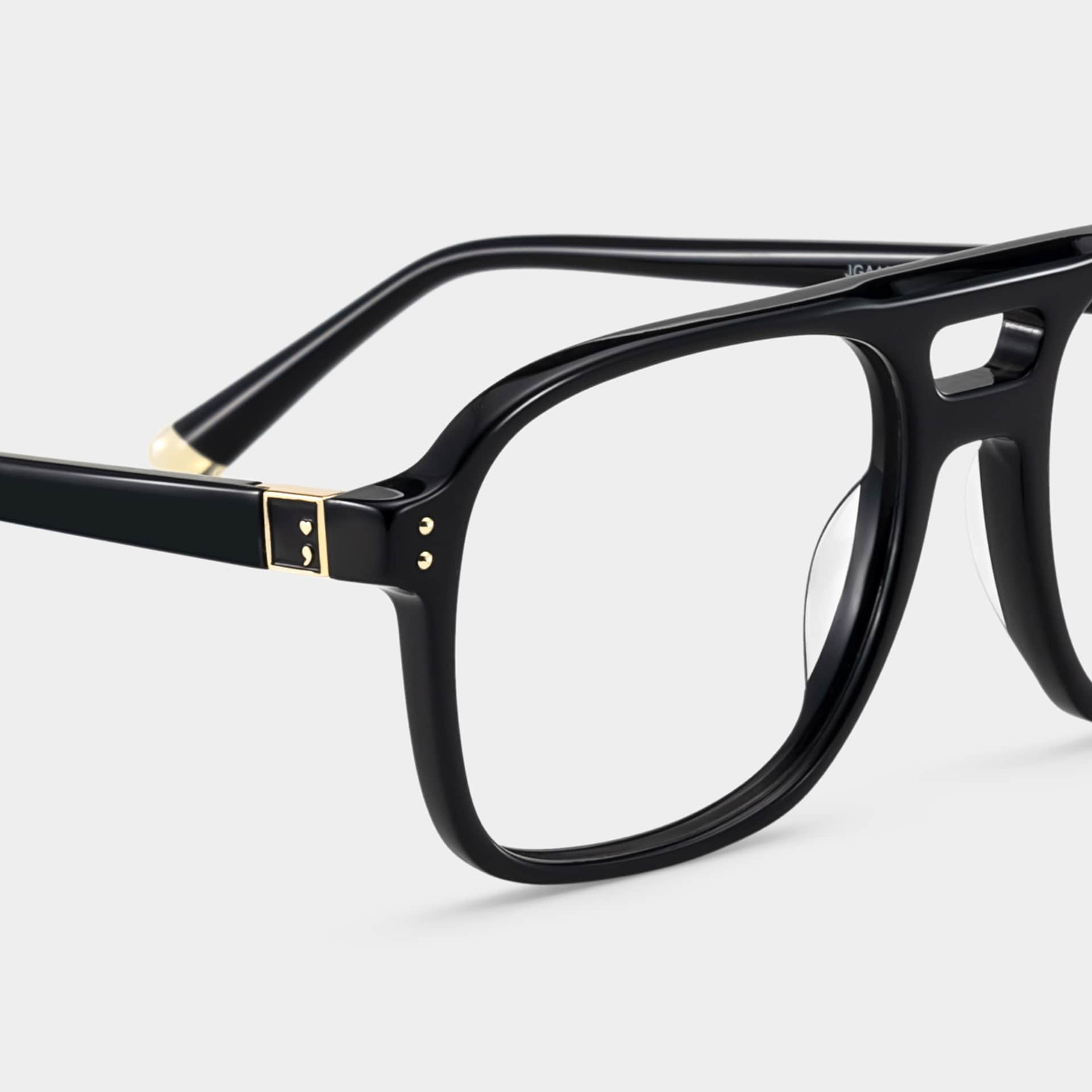 Athena Black Frame Glasses with Aviator Frame Online | ZEELOOL9