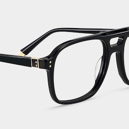 Athena Aviator Black Glasses9