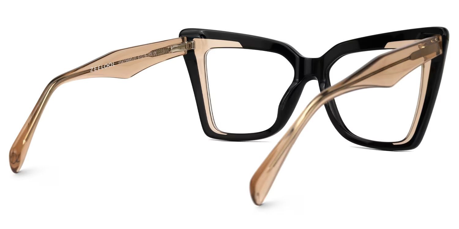 Brooklyn Cateye Black-Brown Eyeglasses and Glasses Frames3
