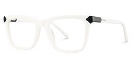 Denver Rectangle White Glasses3