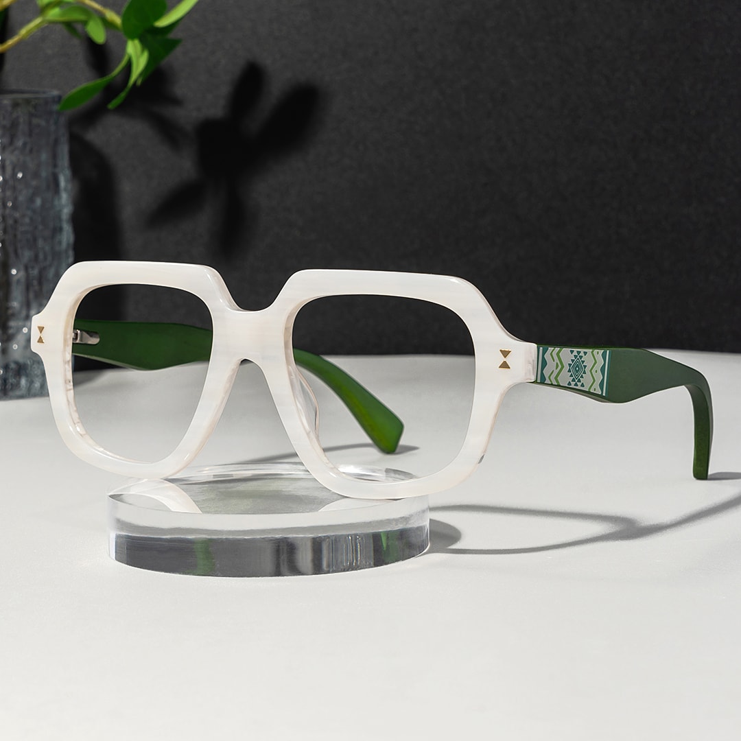 Faubion Geometric Black Glasses0