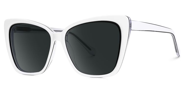 Shanell Butterfly White-Black Glasses