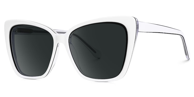 Shanell Butterfly White-Black Glasses