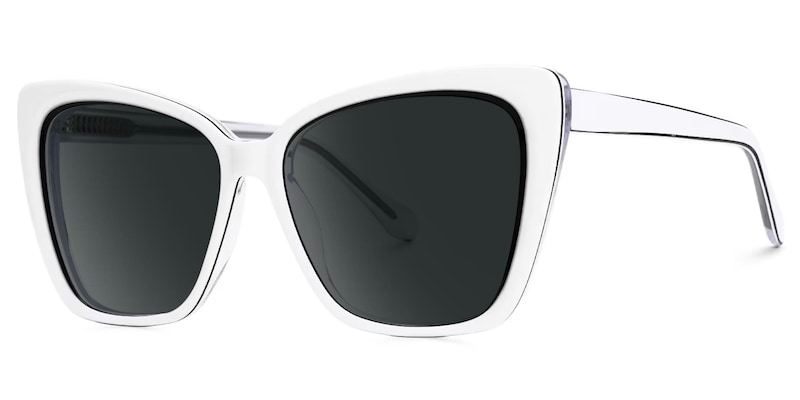 Shanell Butterfly White-Black Glasses