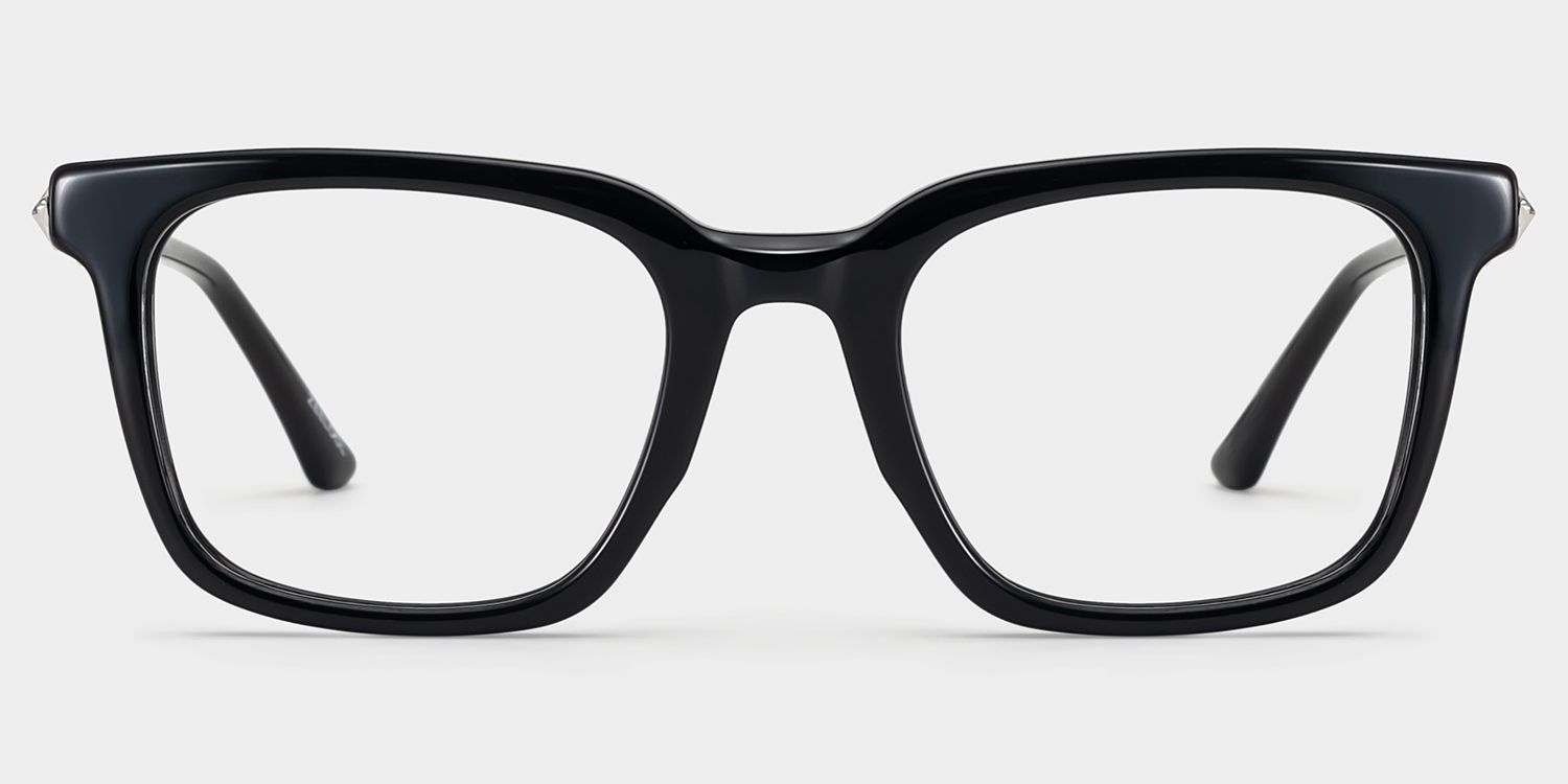Reese black glasses with silver rims Online | ZEELOOL