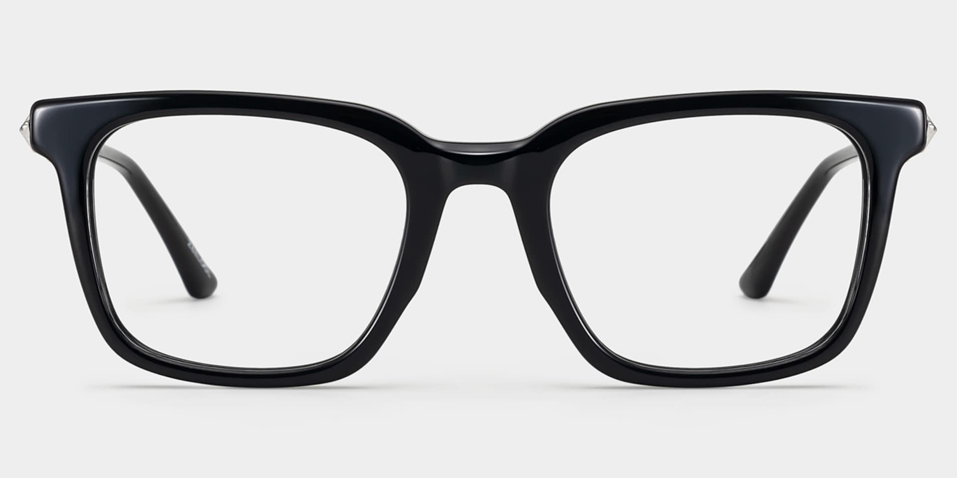 Reese black glasses with silver rims Online | ZEELOOL2
