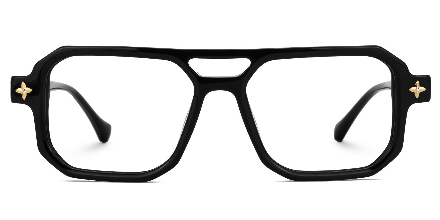 Black Brackett Aviator Frame Eyeglasses | ZEELOOL Canada0