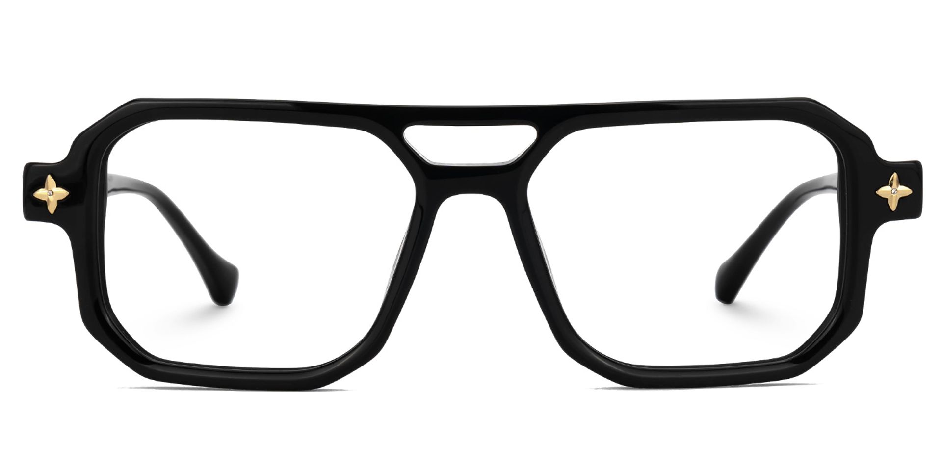 Black Brackett Aviator Frame Eyeglasses | Zeelool0