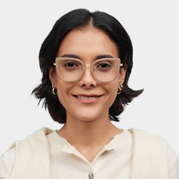 Leila Butterfly Beige Glasses0