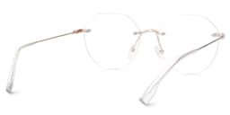Osorio Geometric Rose Gold Glasses4