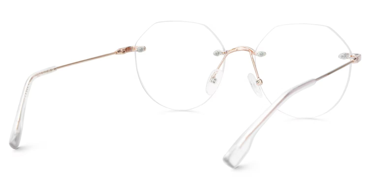 Osorio Geometric Rose Gold Glasses4