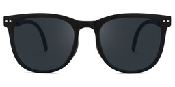 Lindzy Square Black Sunglasses0