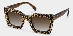 Megan Leopard print Square Glasses2
