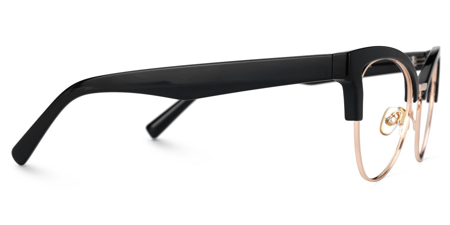 Charlene Browline Cateye Black EyeGlasses | Zeelool2