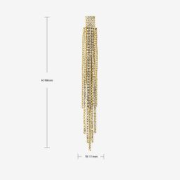 Stylish Tassel Gold Silver Needle Earrings3