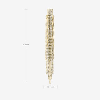 Stylish Tassel Gold Silver Needle Earrings3