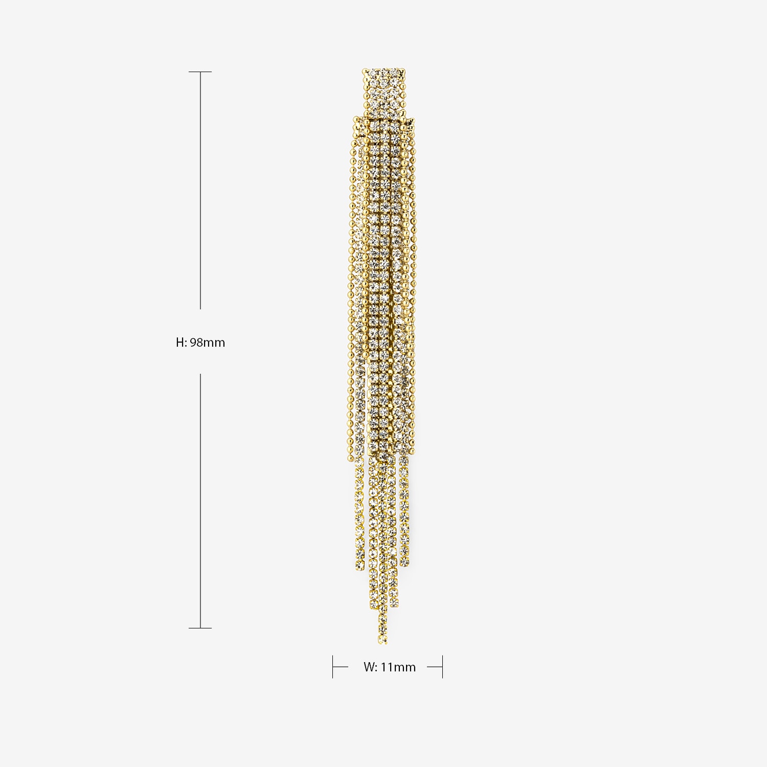 Stylish Tassel Gold Silver Needle Earrings3