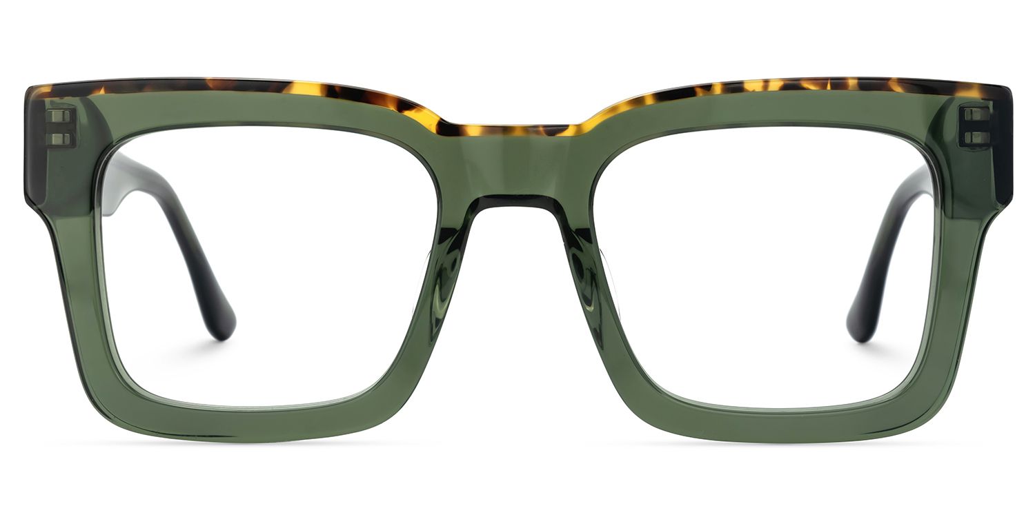 Vorse Square Green Color Frame Glasses for Men | Zeelool0