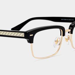 Eden Black Rectangle Glasses5