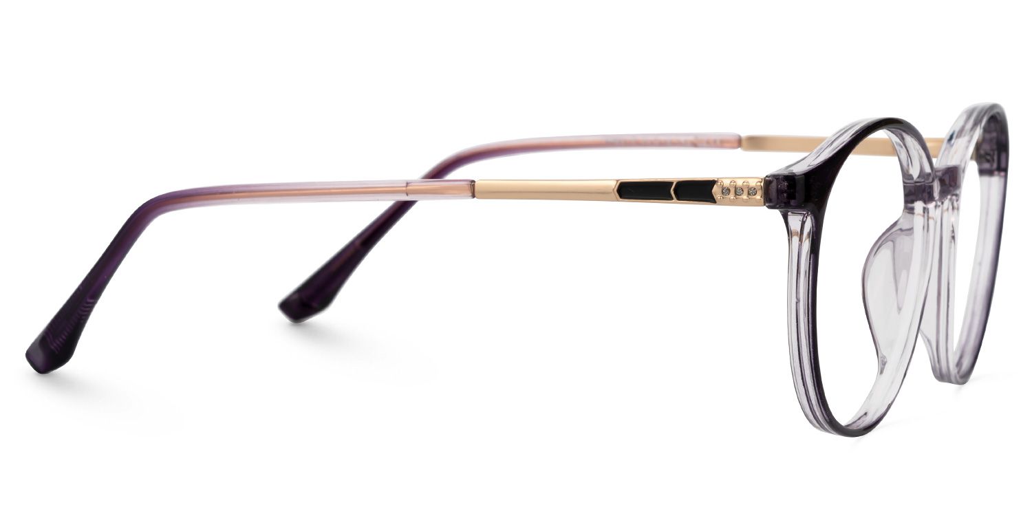 Hodges Round Purple Frame Glasses | ZEELOOL Canada2