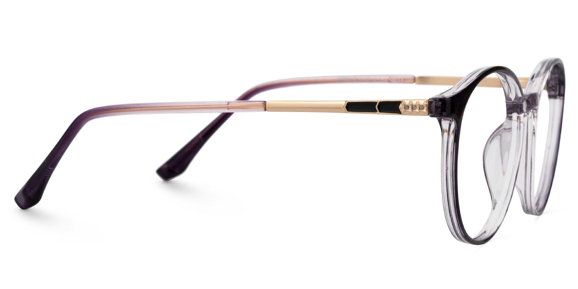 Hodges Round Purple Frame Glasses | Zeelool2