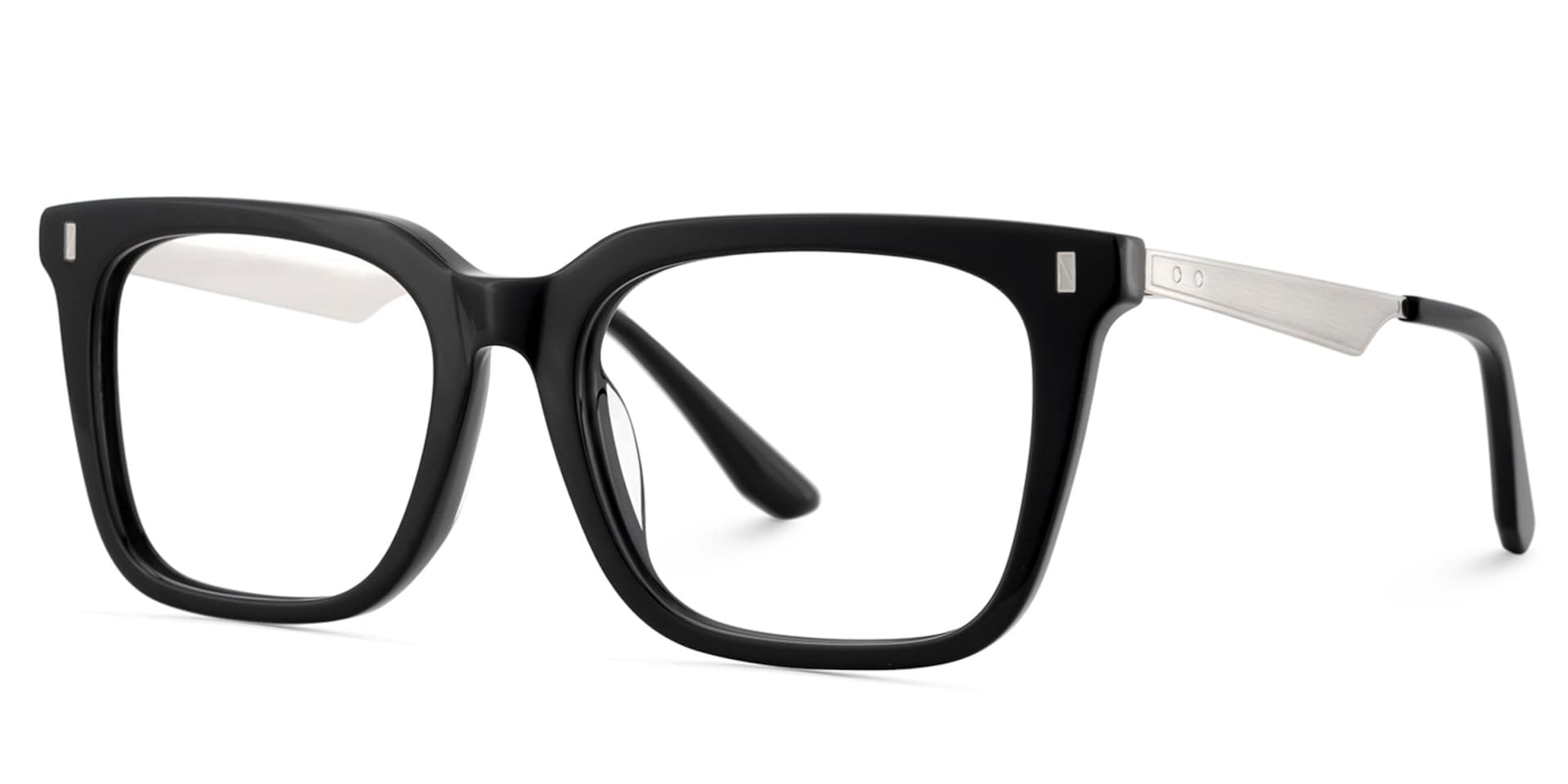 Brook Black Rectangle Prescription Glasses | Zeelool3
