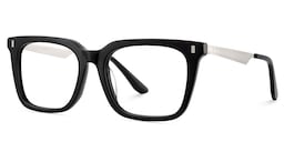 Brooke Rectangle Black Glasses3