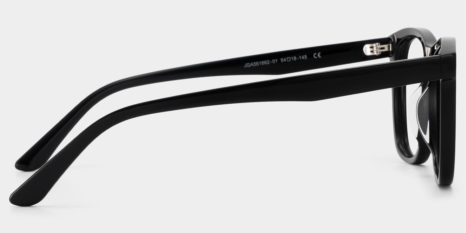 Atlas Black Rectangle Acetate Frame Glasses for Men | ZEELOOL4