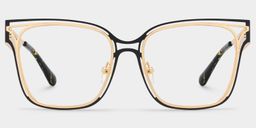 Dacarine Square Black Gold Glasses1