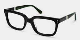 Fern Black Rectangle Glasses3