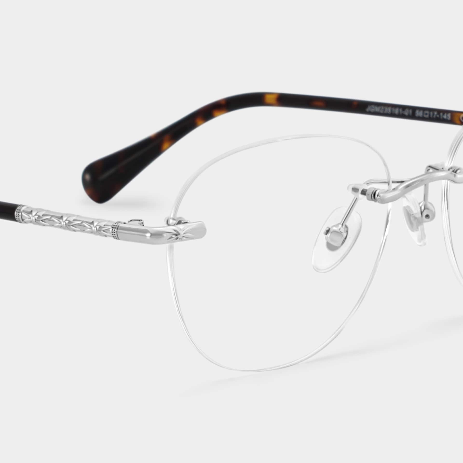 Jennifer Silver Frame Glasses with Round Frame Online | ZEELOOL4