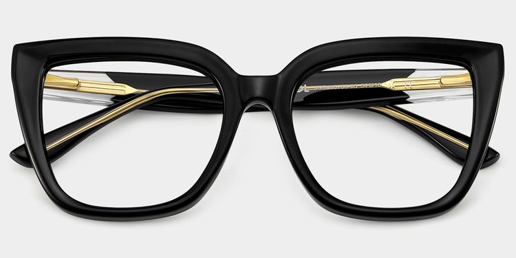 Mirta Square Black Glasses