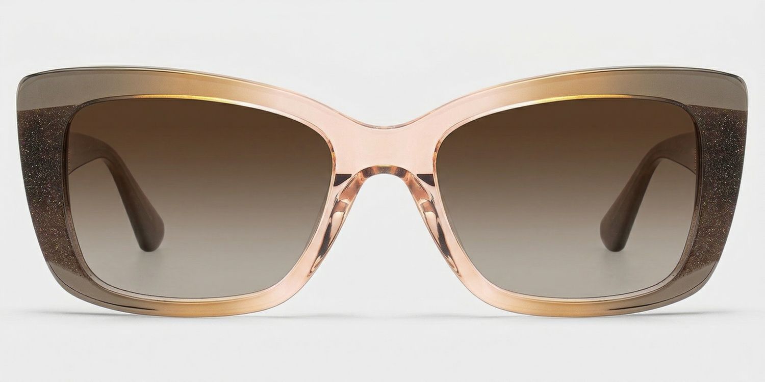 Leona Rectangle Brown Frame Sunglasses Online Sale | ZEELOOL0