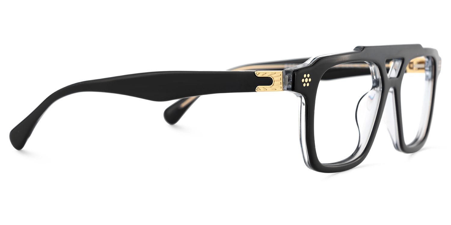 Mercurio Eyeglasses in Aviator Black Frame | Zeelool4