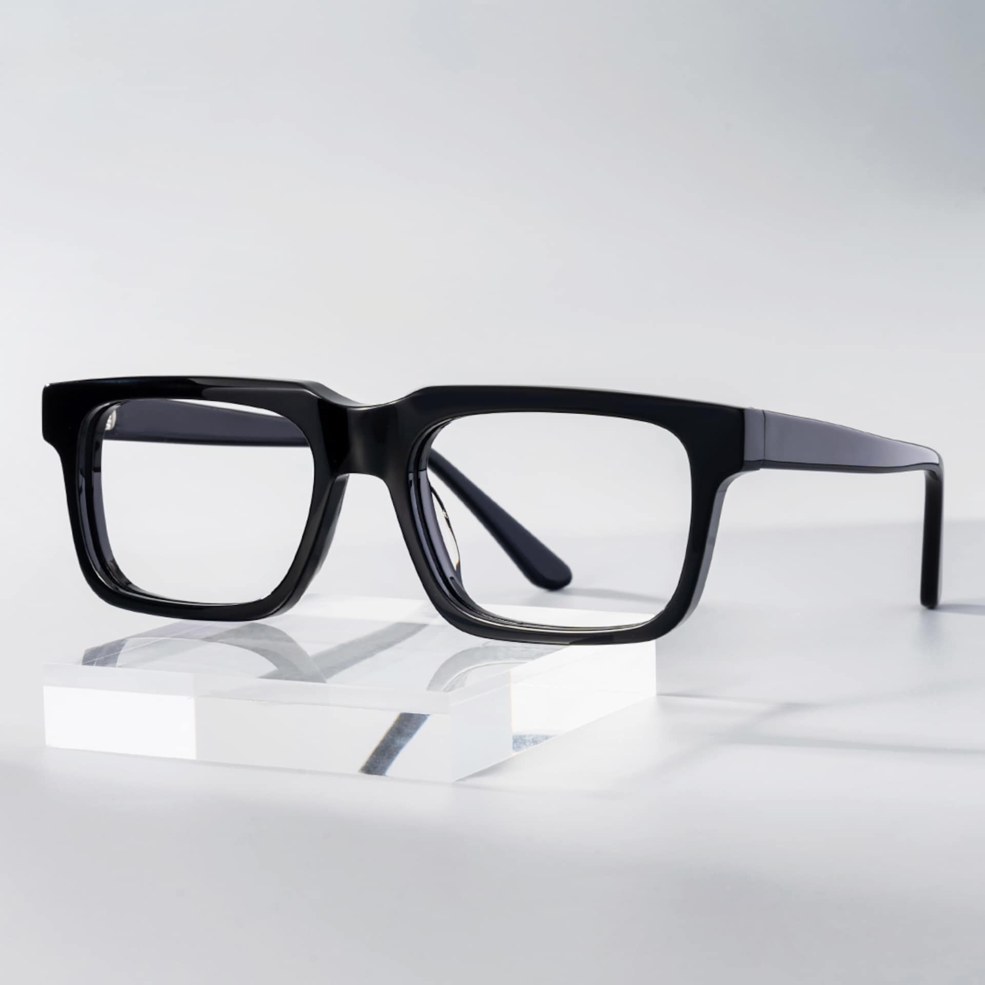 Larsen Black Rectangle Glasses Frames For Men | Zeelool0