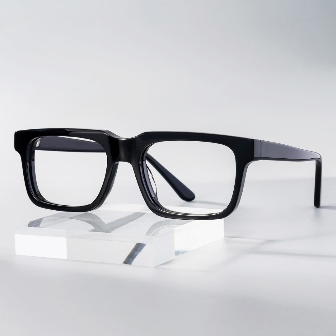 Larsen Rectangle Black Glasses