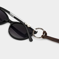 Adjustable Eyeglasses Leather Strap Alloy Ring2