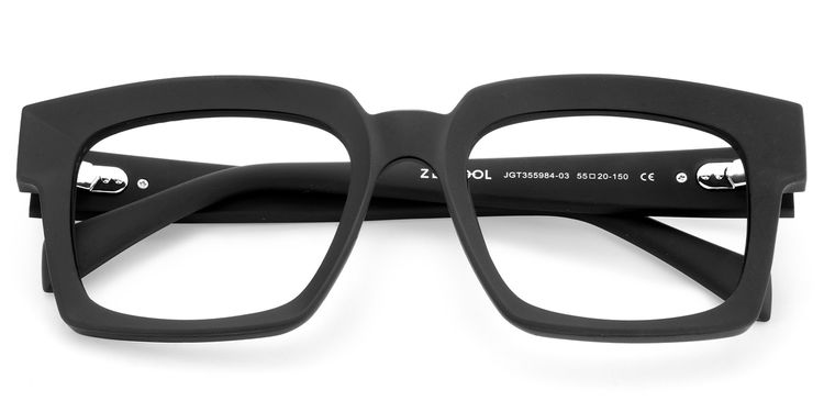 Amadeo Rectangle Black Glasses