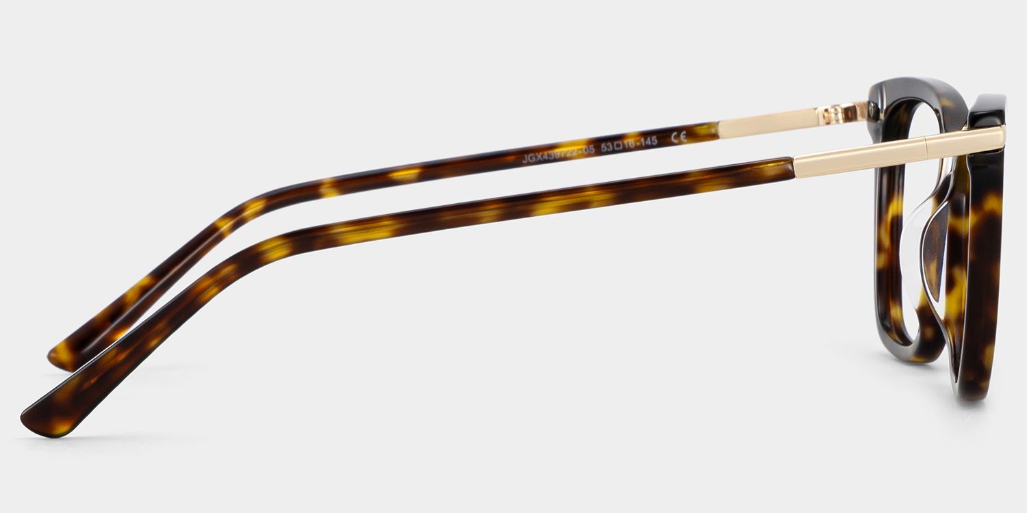 Eliot Tortoise Rectangle Mixed Frame Glasses for Women | ZEELOOL4