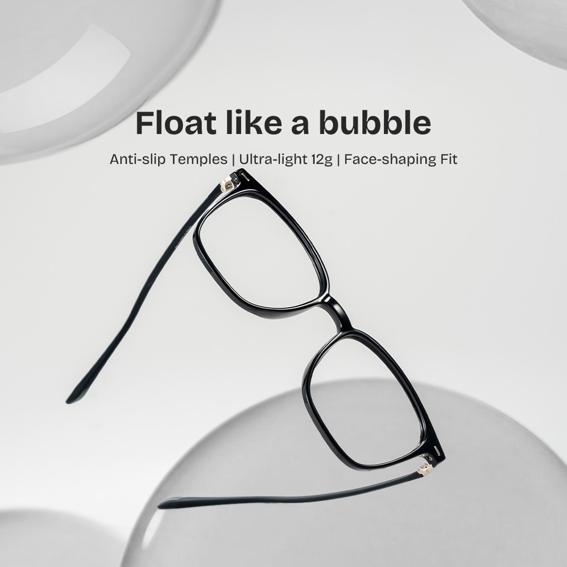 Charles Oversized Black Square Glasses Frames for Women and Men | ZEELOOL0